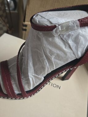 BCBGeneration - Wine Red Strappy High Heel Sandal - NIB